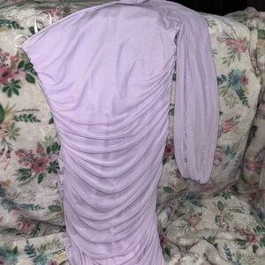 Elegant Lavender One-Shoulder Dress